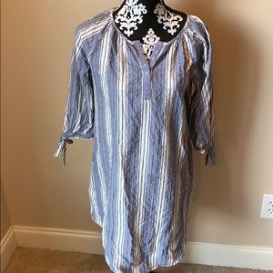 Stripped shirt dress